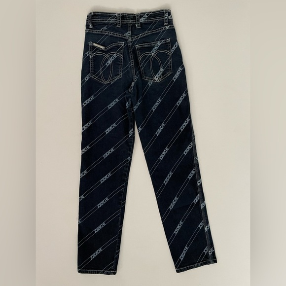 Jordache RINSE DIAGONAL LOGO PRINT VINTAGE CROP 26 straight leg fitted high rise - Picture 8 of 11
